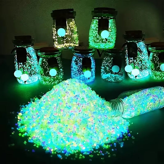 10000Pcs 3-5Mm Luminous Sand Glow in Dark Pebbles Stone Home Garden Yard Outdoor Path Lawn Decorations Fish Tank Aquarium Decor
