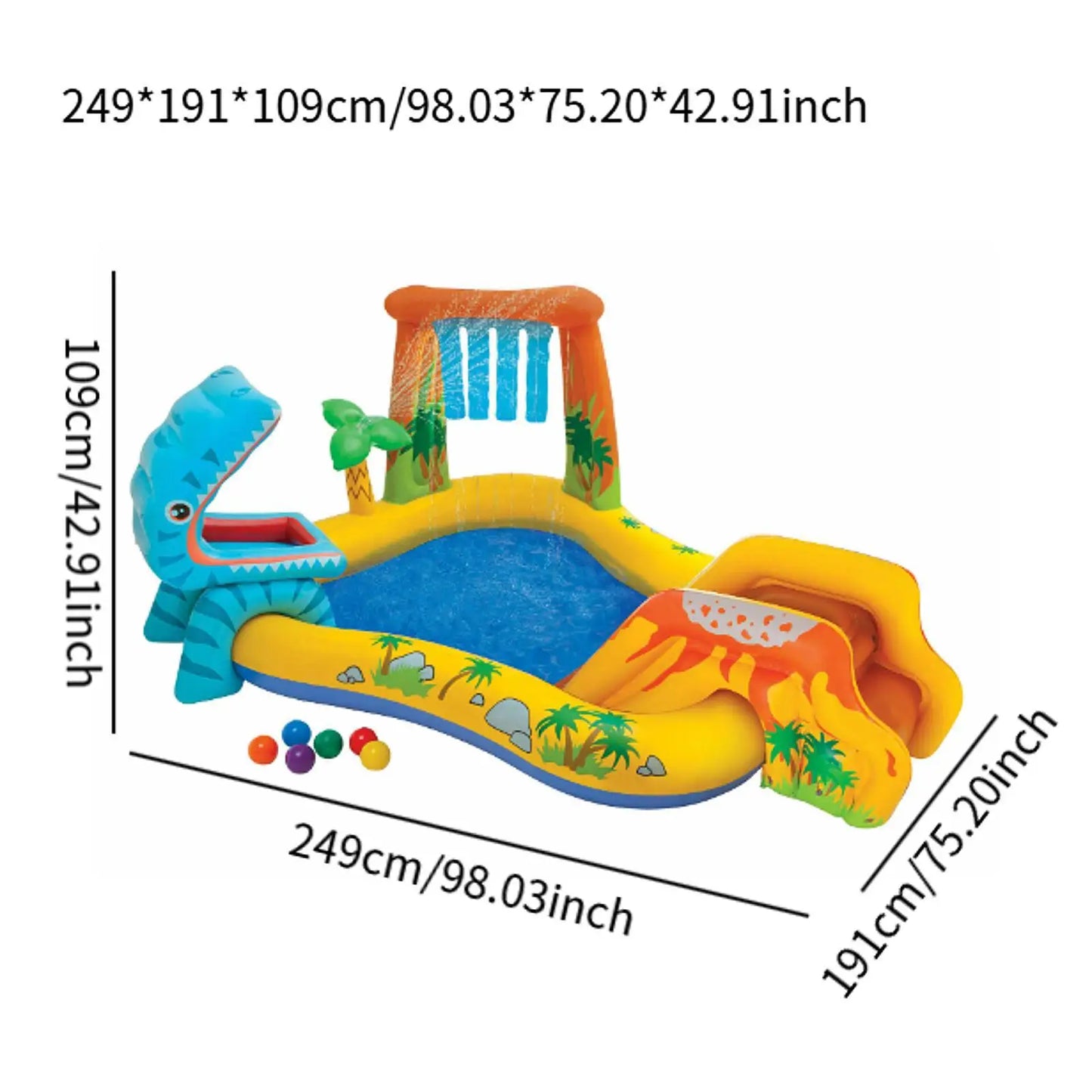 Inflatable Kiddie Pool Water Play Toy Swim Center for Kids Boys Girls Family