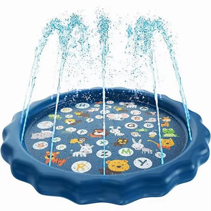 100/60Cm Children'S Inflatable Water Spraying Game Mat Outdoor Game Toy Lawn Swimming Pool Mat Children'S Toy Beach Mat