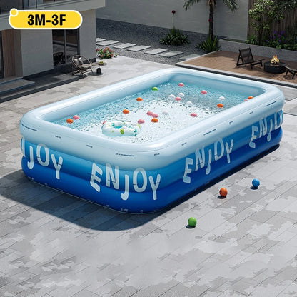 Large Inflatable Pool Swimming Pool 1.5M/1.8M/2.1M/3/2.6M Removable above Ground Children'S Pvc Family Party Pools Outdoor Toys