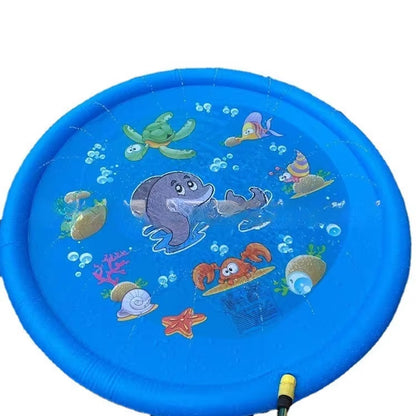 100/60Cm Children'S Inflatable Water Spraying Game Mat Outdoor Game Toy Lawn Swimming Pool Mat Children'S Toy Beach Mat