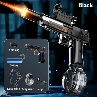 Light up Electric Water Gun with Flame Effect High-Pressure Squirt Blaster for Outdoor Fun Perfect Gift for Adults Kids