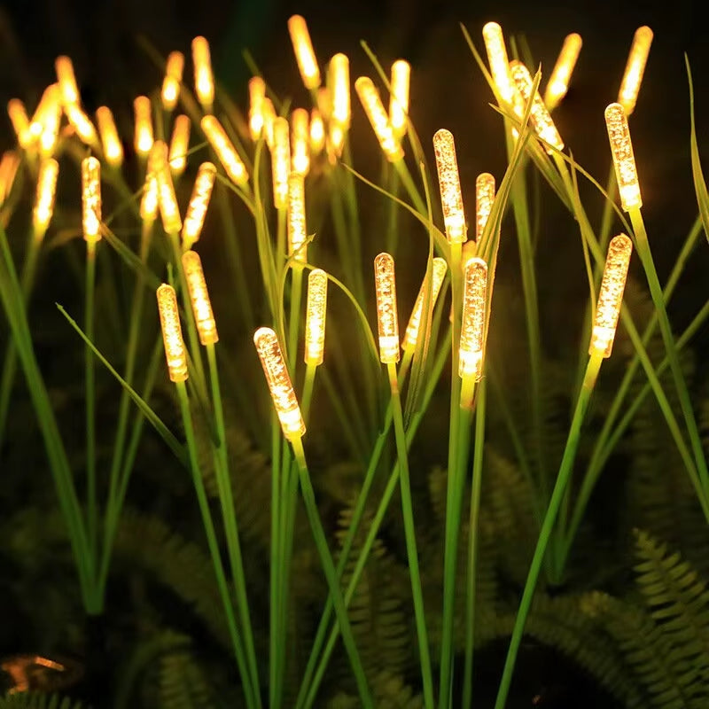 1PC LED Solar Reed Garden Lights Outdoor Waterproof Swaying Decorative Lamp outside Landscape Lighting for Patio Yard Pathway