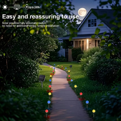 30 LED Solar Bubble Ball Lawn Lights Waterproof Solar Pathway String Light for Outdoor Garden Patios Trail Lighting Decoration