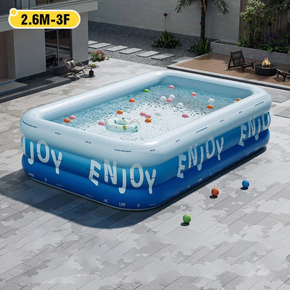 Large Inflatable Pool Swimming Pool 1.5M/1.8M/2.1M/3/2.6M Removable above Ground Children'S Pvc Family Party Pools Outdoor Toys