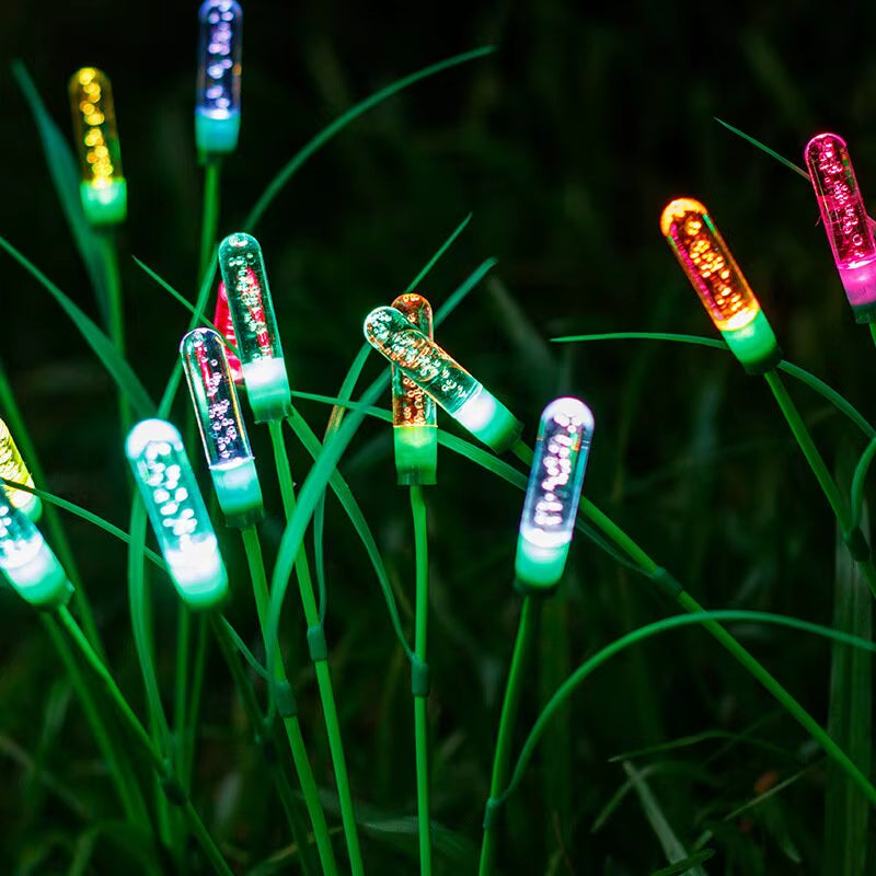 1PC LED Solar Reed Garden Lights Outdoor Waterproof Swaying Decorative Lamp outside Landscape Lighting for Patio Yard Pathway