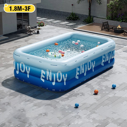 Large Inflatable Pool Swimming Pool 1.5M/1.8M/2.1M/3/2.6M Removable above Ground Children'S Pvc Family Party Pools Outdoor Toys