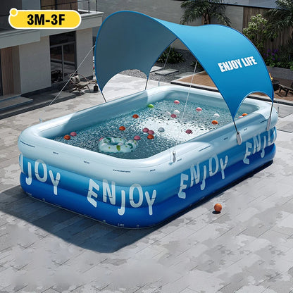 Large Inflatable Pool Swimming Pool 1.5M/1.8M/2.1M/3/2.6M Removable above Ground Children'S Pvc Family Party Pools Outdoor Toys