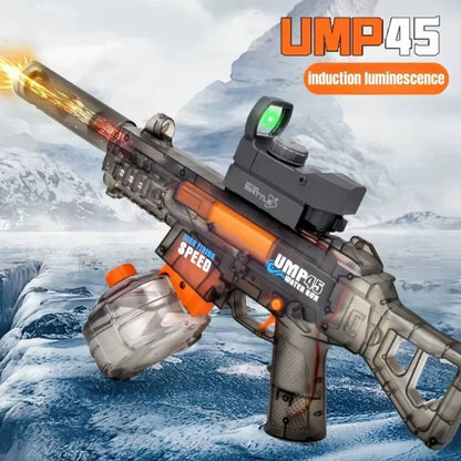 UMP45 Electric Water Gun Full Automatic Submachine with Light Large-Capacity Outdoor Beach Swimming Pool Shooting Game Kid Toy