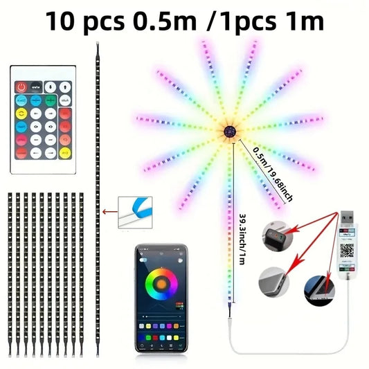 Smart LED Ambient Light RGB Sound Pickup Esports Lamp Remote Control APP Rhythm Holiday Party Christmas Wall Decor Lights Strip