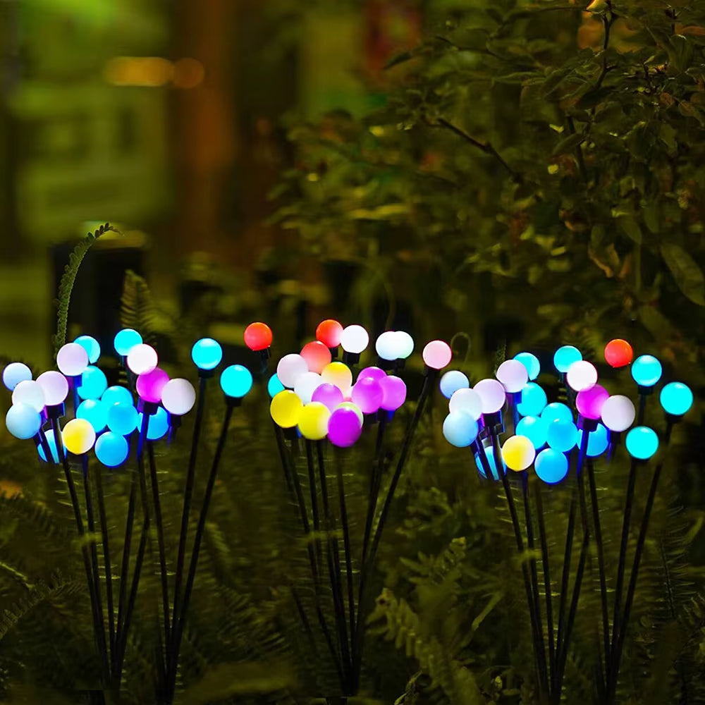 10/8/6 LED Solar Firefly Light Outdoor Waterproof Wedding Party Ornament Garden Lawn Paths Decoration Solar Garland Lights