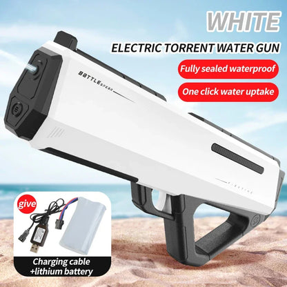 Summer Children Electric Powerful Water Guns One Click Water Absorption Fully Automatic Watergun Kids Outdoor Beach Pool Toys