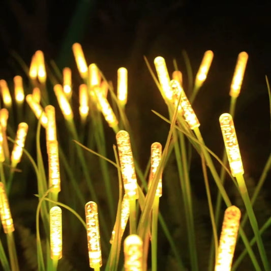 1PC LED Solar Reed Garden Lights Outdoor Waterproof Swaying Decorative Lamp outside Landscape Lighting for Patio Yard Pathway