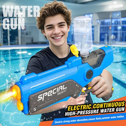 Electric Water Gun Automatic Continuous Firing Water Gun Water Absorption Large Capacity Squirt Gun Beach Portable Outdoor Toy
