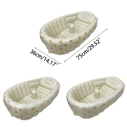 Cartoon Pattern Bathtub 90X55X30Cm Foldable PVC Indoor Swimming Pool for Infants Summer Kids Water Fun Game