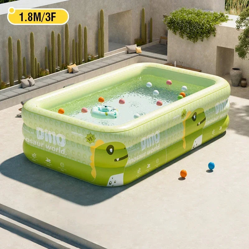 Large Inflatable Pool Swimming Pool 1.5M/1.8M/2.1M/3/2.6M Removable above Ground Children'S Pvc Family Party Pools Outdoor Toys