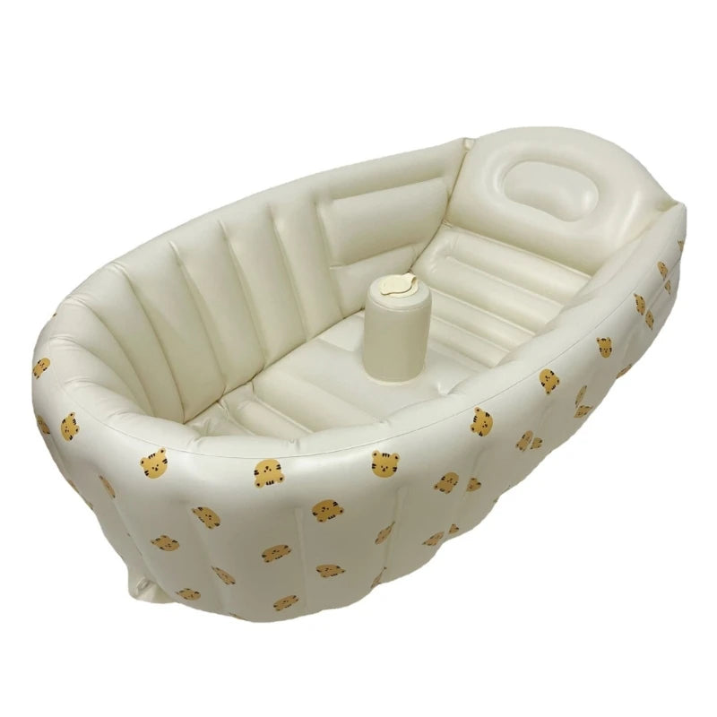 Cartoon Pattern Bathtub 90X55X30Cm Foldable PVC Indoor Swimming Pool for Infants Summer Kids Water Fun Game
