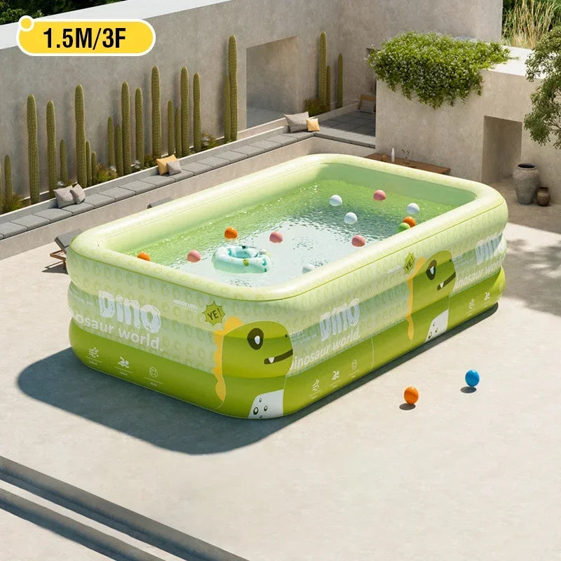 Large Inflatable Pool Swimming Pool 1.5M/1.8M/2.1M/3/2.6M Removable above Ground Children'S Pvc Family Party Pools Outdoor Toys