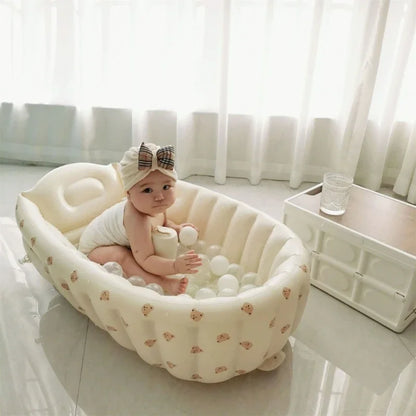 Cartoon Pattern Bathtub 90X55X30Cm Foldable PVC Indoor Swimming Pool for Infants Summer Kids Water Fun Game