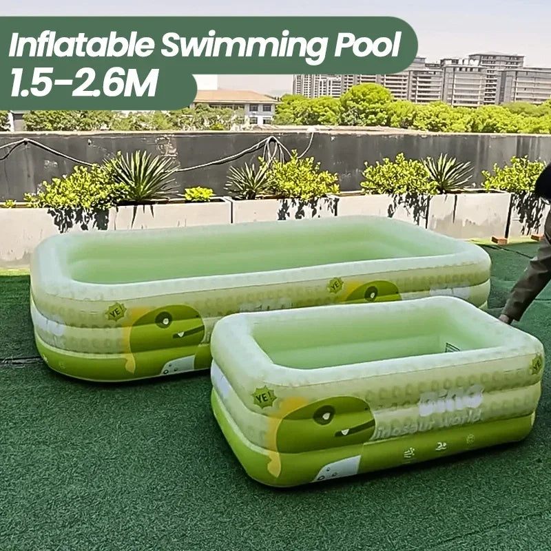 Large Inflatable Pool Swimming Pool 1.5M/1.8M/2.1M/3/2.6M Removable above Ground Children'S Pvc Family Party Pools Outdoor Toys