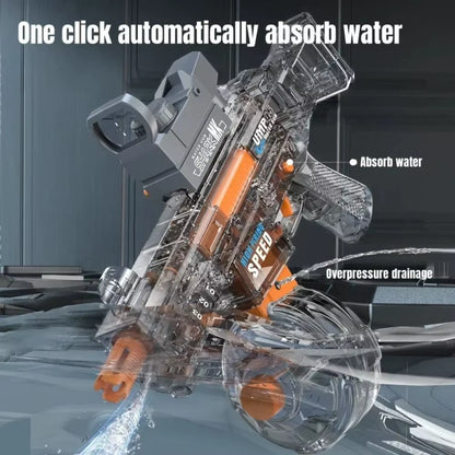 UMP45 Electric Water Gun Full Automatic Submachine with Light Large-Capacity Outdoor Beach Swimming Pool Shooting Game Kid Toy