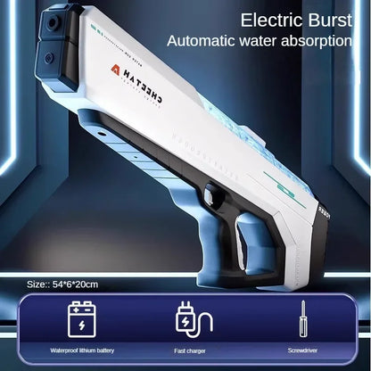 Summer Children Electric Powerful Water Guns One Click Water Absorption Fully Automatic Watergun Kids Outdoor Beach Pool Toys