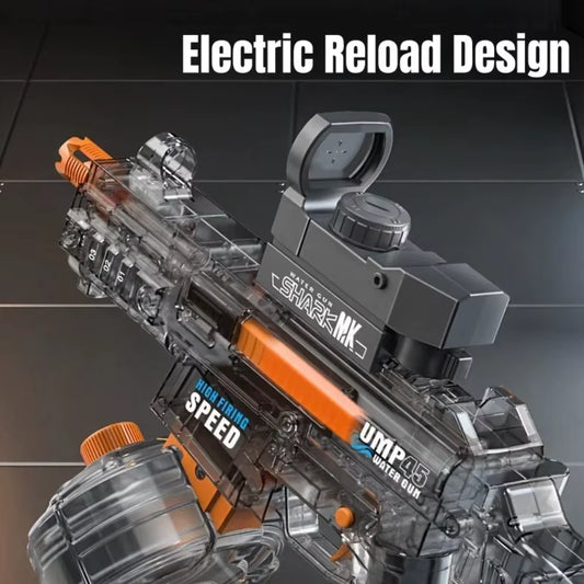 UMP45 Electric Water Gun Full Automatic Submachine with Light Large-Capacity Outdoor Beach Swimming Pool Shooting Game Kid Toy