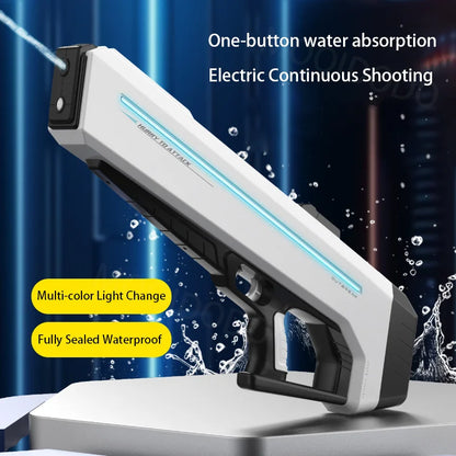 Unleash the Fun with the Powerful Electric Water Gun Toy - LED Automatic Water Pistol for Epic Outdoor Battles!