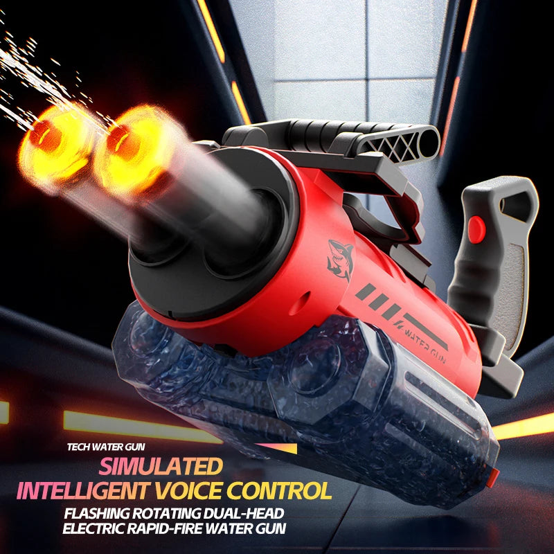 Voice Control Water Gun Automatic Electric Pistol Large-Capacity Backpack Watergun Outdoor Beach Games for Adult Kids Children