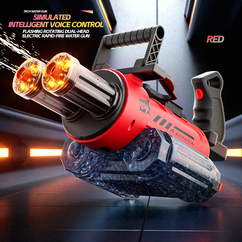 Voice Control Water Gun Automatic Electric Pistol Large-Capacity Backpack Watergun Outdoor Beach Games for Adult Kids Children