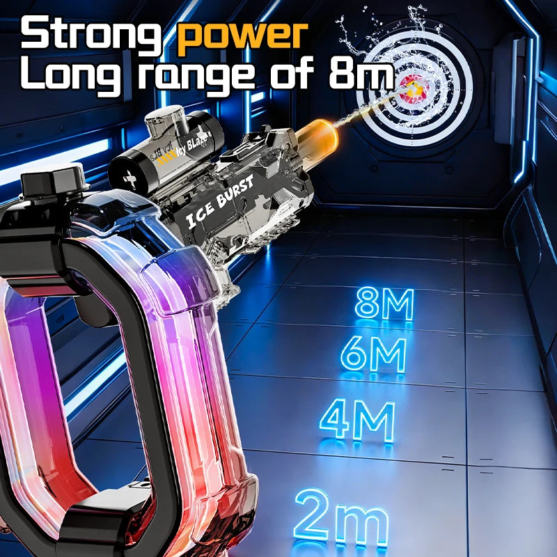 Unleash the Fun with the 2026 Electric Burst Water Gun - Long Range, Colorful, and Perfect for Outdoor Adventures!