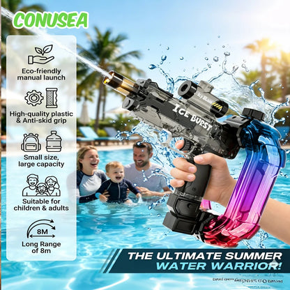 Unleash the Fun with the 2026 Electric Burst Water Gun - Long Range, Colorful, and Perfect for Outdoor Adventures!