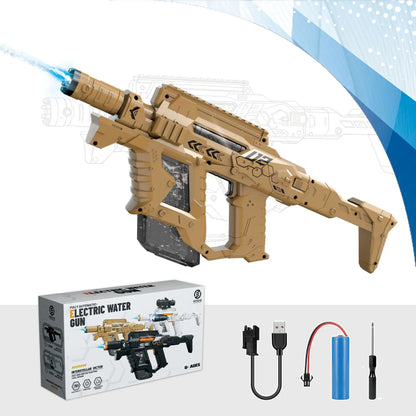 Experience Epic Summer Battles with the Interstellar Victor Auto Water Gun - Rechargeable with Scope, Light & Charger for Kids 6+!