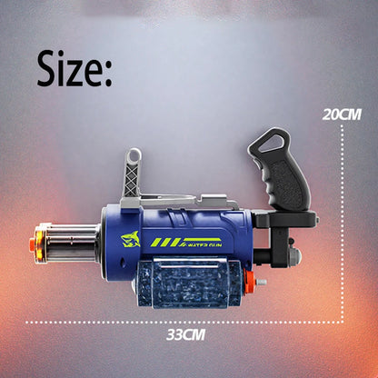 Unleash the Fun with the Outdoor Electric Gatling Water Gun - Voice-Controlled Double Barrel Spray Toy for Kids 14+
