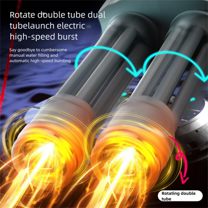 Ultimate Electric Gatling Water Gun Toy – Rotating Lights & High-Capacity Blaster for Epic Pool Battles!