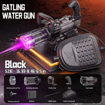 Ultimate Kids Gatling Electric Water Gun - Automatic Continuous Shooting with Backpack for Epic Summer Fun!