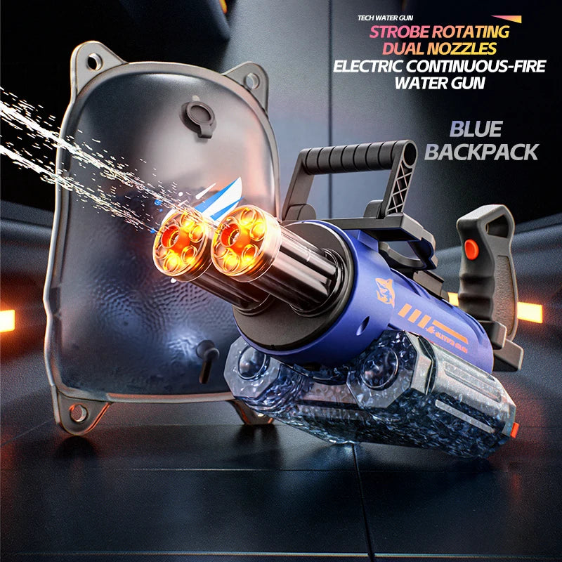 Voice Control Water Gun Automatic Electric Pistol Large-Capacity Backpack Watergun Outdoor Beach Games for Adult Kids Children