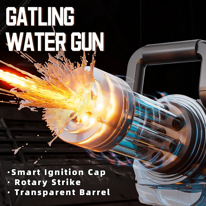 Ultimate Kids Gatling Electric Water Gun - Automatic Continuous Shooting with Backpack for Epic Summer Fun!