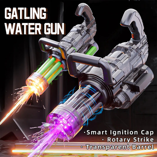 Ultimate Kids Gatling Electric Water Gun - Automatic Continuous Shooting with Backpack for Epic Summer Fun!