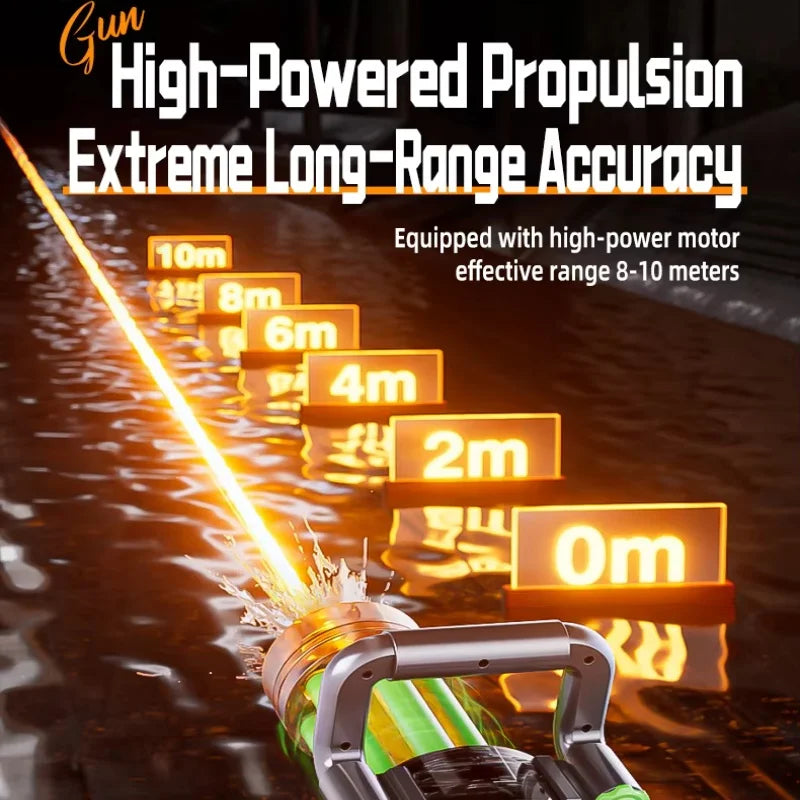 Ultimate Kids Gatling Electric Water Gun - Automatic Continuous Shooting with Backpack for Epic Summer Fun!