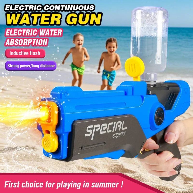 Electric Water Gun Automatic Continuous Firing Water Gun Water Absorption Large Capacity Squirt Gun Beach Portable Outdoor Toy