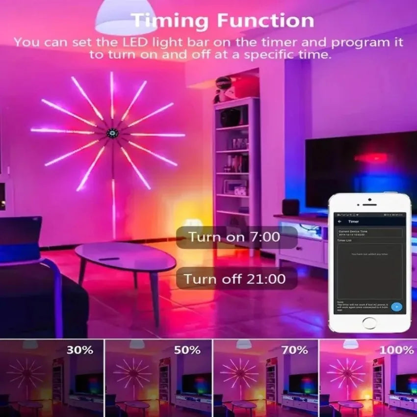 Smart LED Ambient Light RGB Sound Pickup Esports Lamp Remote Control APP Rhythm Holiday Party Christmas Wall Decor Lights Strip