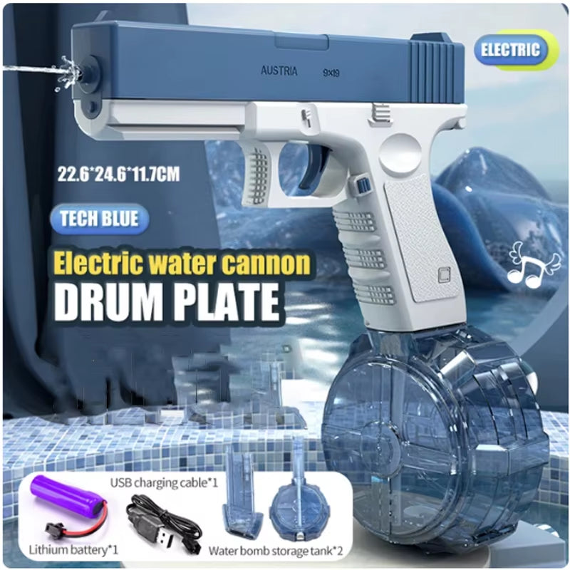 New Summer Water Guns Electric Pistol Shooting Toy Full Automatic Outdoor Beach Gun Summer Water Toy for Kids Boys Girls Adults