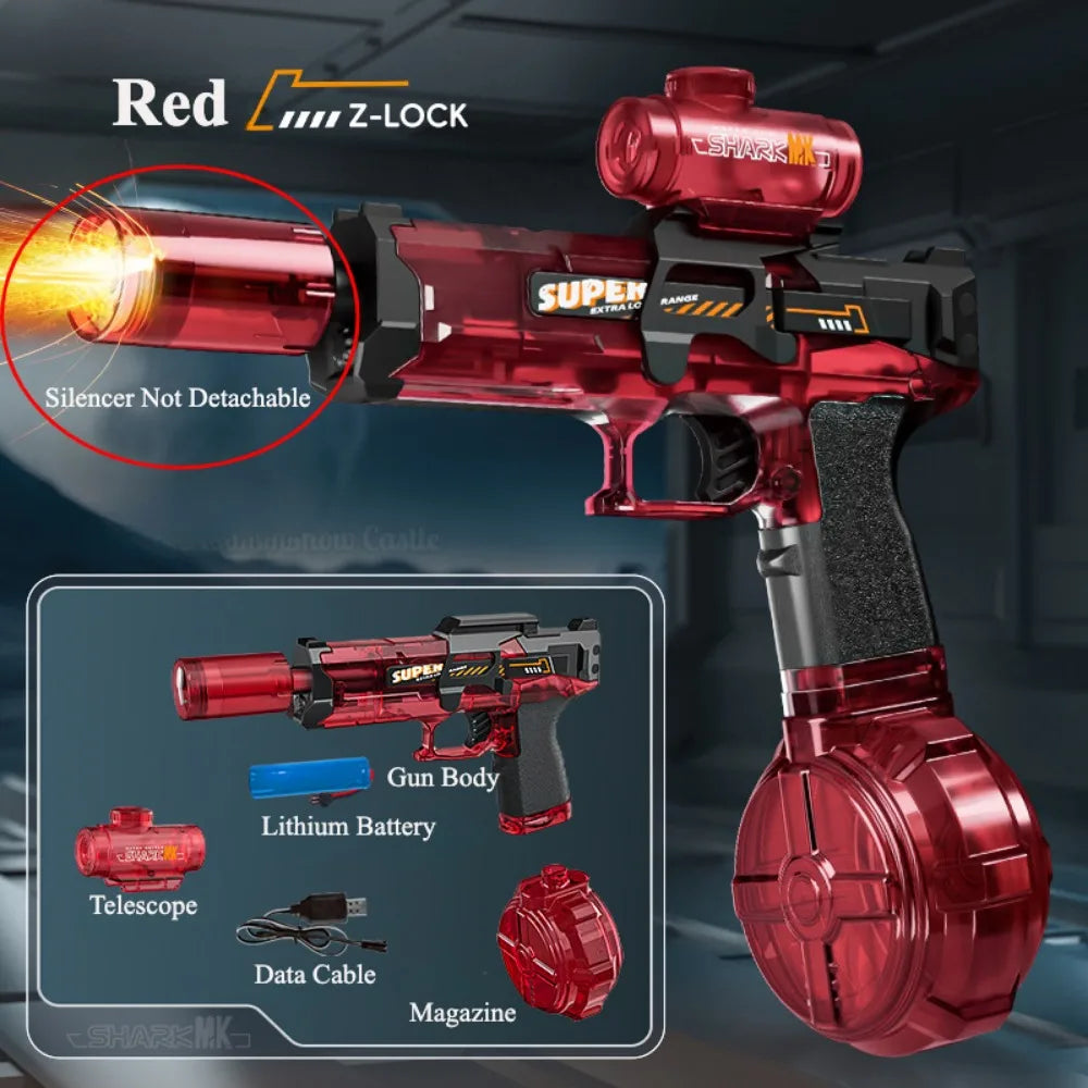 UMP45 Electric Water Gun Full Automatic Submachine with Light Large-Capacity Outdoor Beach Swimming Pool Shooting Game Kid Toy