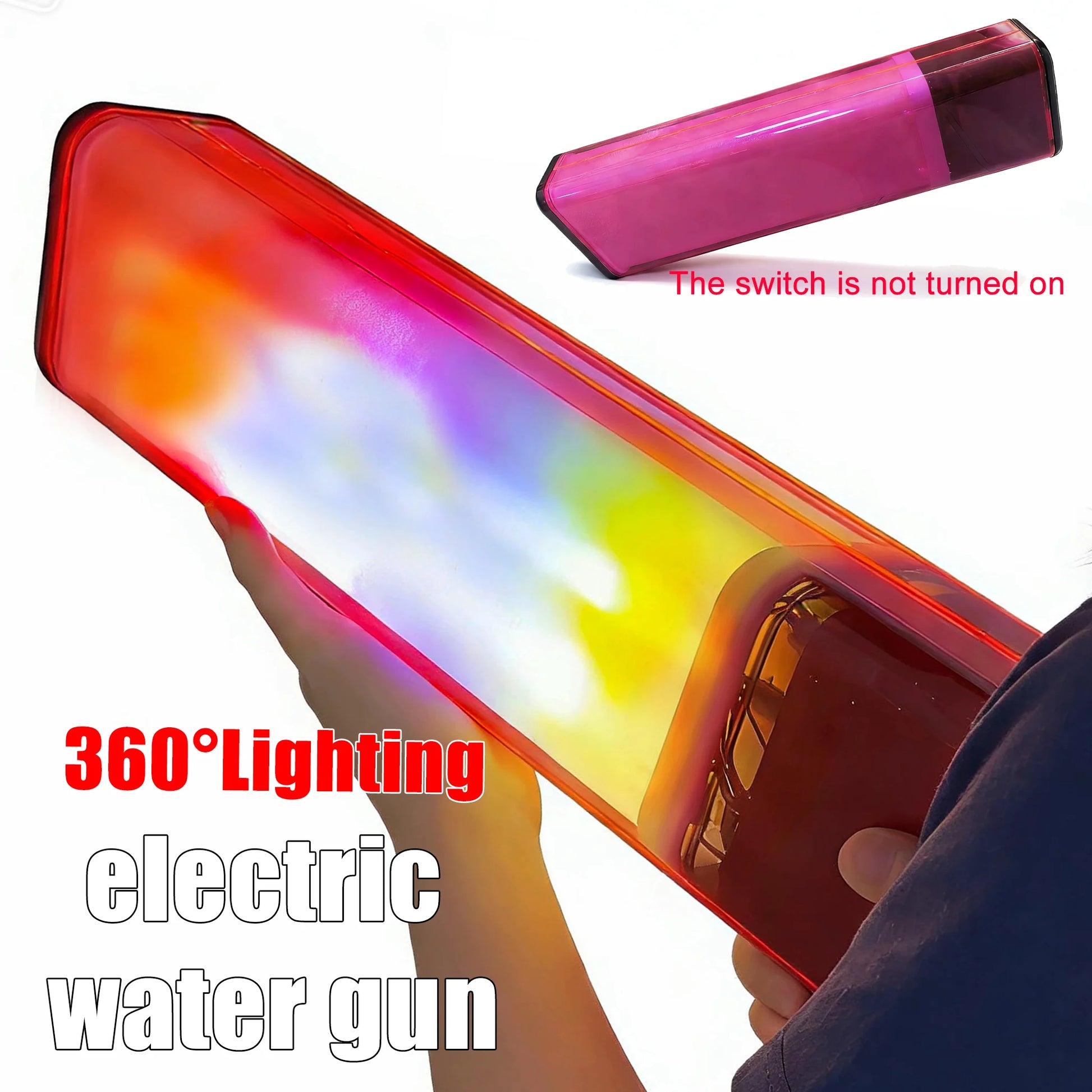 360° Light-Surrounding Electric Water Guns Toys Automatic High Pressure Water Toys Summer Outdoor Beach Fight for Adults Child