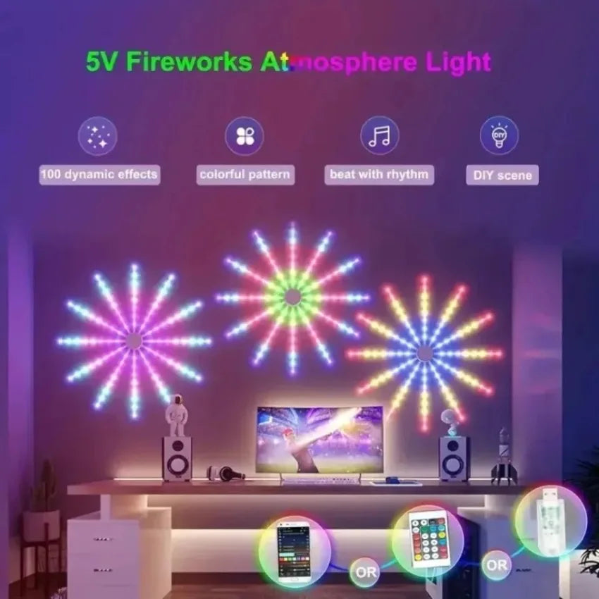 Smart LED Ambient Light RGB Sound Pickup Esports Lamp Remote Control APP Rhythm Holiday Party Christmas Wall Decor Lights Strip