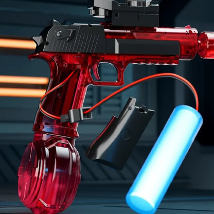 Light up Electric Water Gun with Flame Effect High-Pressure Squirt Blaster for Outdoor Fun Perfect Gift for Adults Kids