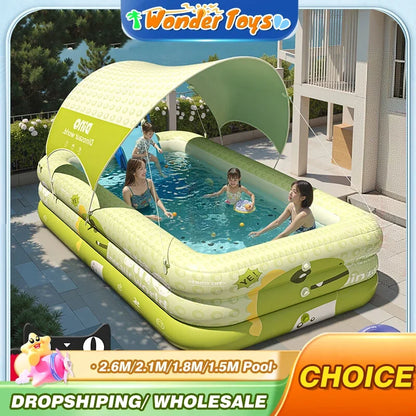 Large Inflatable Pool Swimming Pool 1.5M/1.8M/2.1M/3/2.6M Removable above Ground Children'S Pvc Family Party Pools Outdoor Toys