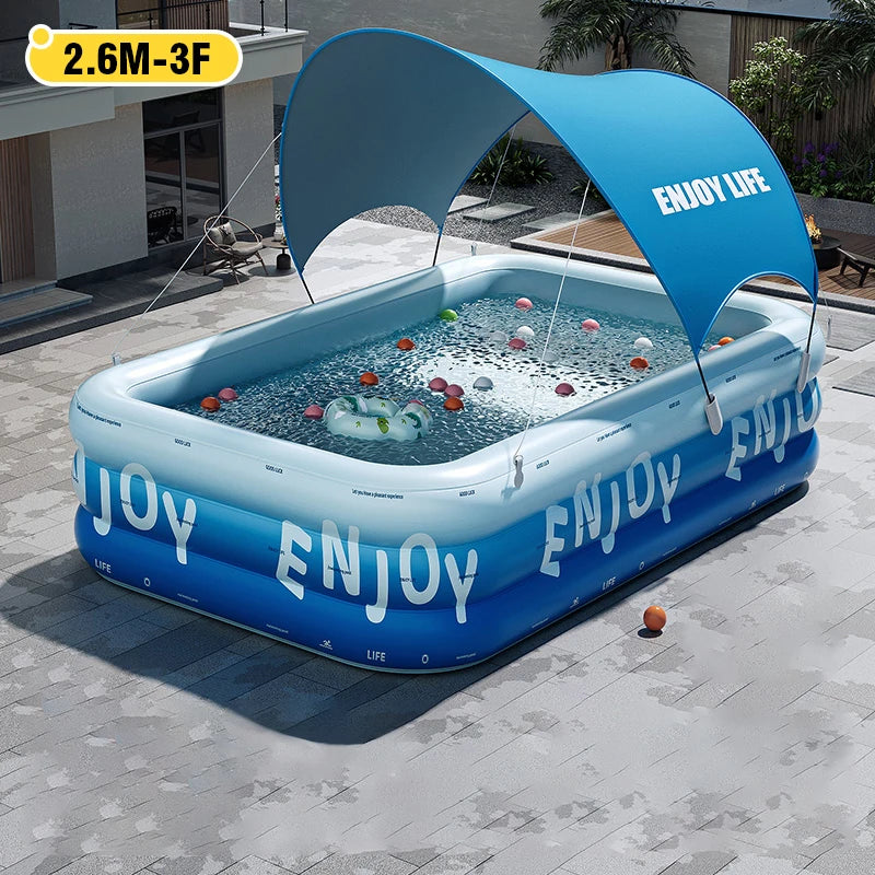 Large Inflatable Pool Swimming Pool 1.5M/1.8M/2.1M/3/2.6M Removable above Ground Children'S Pvc Family Party Pools Outdoor Toys