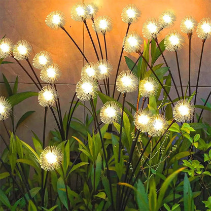 Solar Dandelion Lights, 6 Heads Always On/Flashing Lawn Lamp, LED Landscape Lighting Garden Decoration, Ground Plug Light